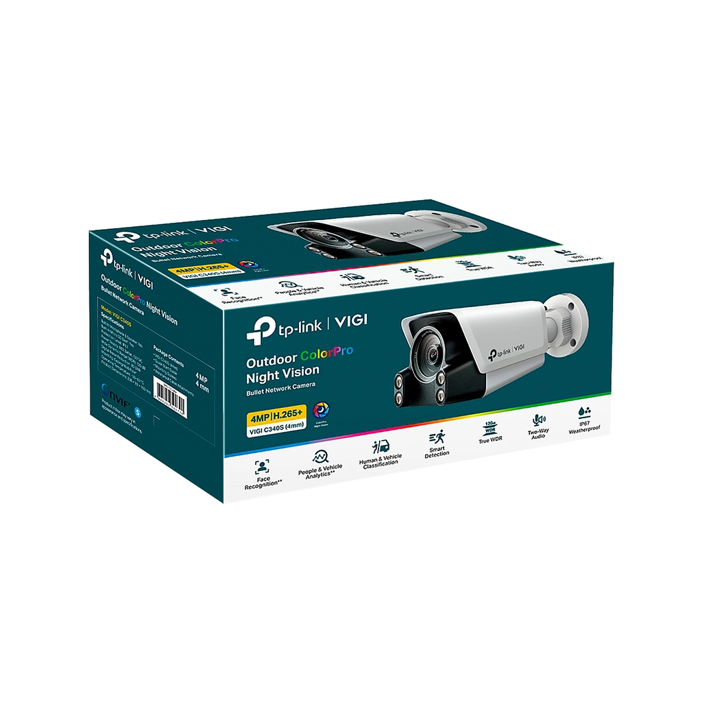 CAMARA TP-LINK VIGI C340S  IP67 TIPO BULLET COLORPRO PARA EXTERIORES DE 4MP