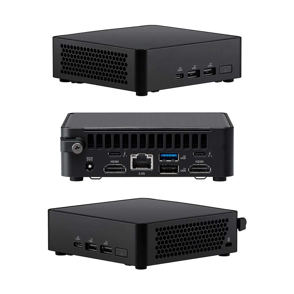 NUC 14 Pro ASUS 14va. INTEL Core Ultra 7 155H DDR5-96GB M.2 WIFI BT HDMI USB3.2 LAN-2.5G BLACK