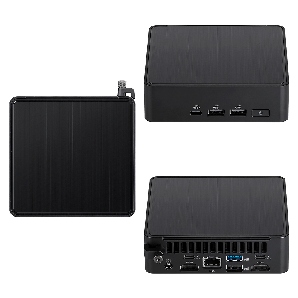 NUC 14 Pro ASUS 14va. INTEL Core Ultra 7 155H DDR5-96GB M.2 WIFI BT HDMI USB3.2 LAN-2.5G BLACK