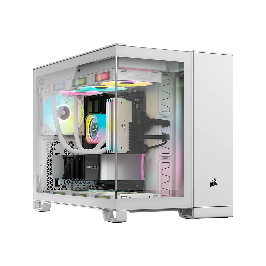 CASE CORSAIR 2500X DUAL-CHAMBER 1USB3.2 2USB-TYPE-C WIN-TEMP GLASS mATX mIATX WHITE