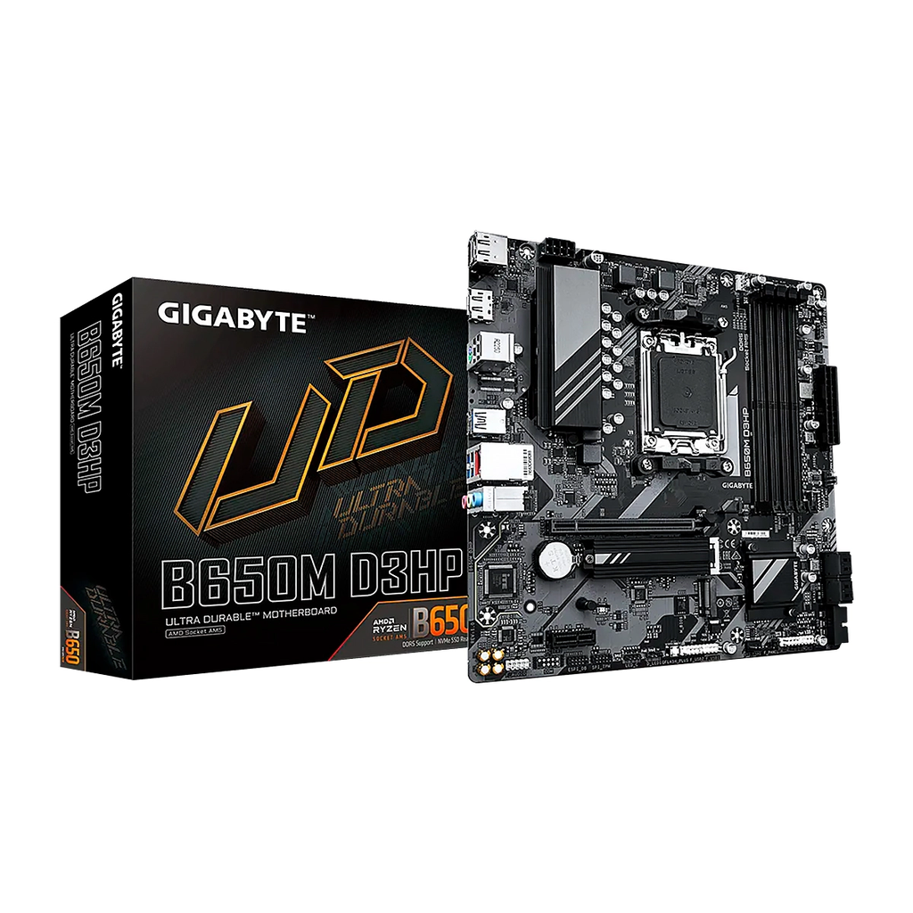 MBO GIGABYTE B650M D3HP AMD AM5 RYZEN 7000 4DDR5 HDMI 2DP PCIE4.0 2M.2 4USB-TYPE-C MATX