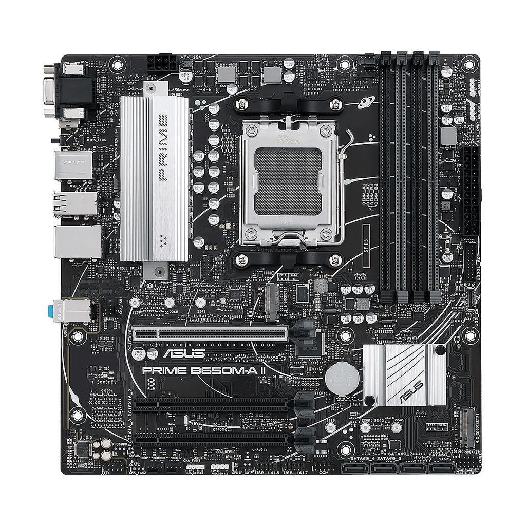MBO ASUS PRIME B650M-A II  AMD 7000 4DDR5 VGA HDMI DP PCI USB 3.2 USB TYPE C Aura Sync mATX