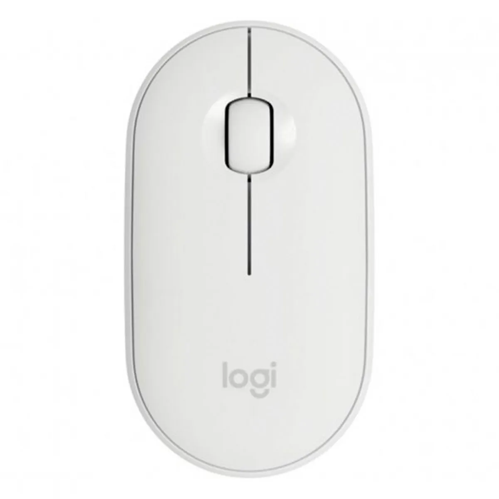 MOUSE LOGITECH PEBBLE M350 BLANCO MINIMALISTA WIRELESS USB BLUETOOTH SILENCIOSO