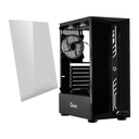 CASE QUASAD QG-002 MID-TOWERT TEMPERED-GLASS USB3.0 2USB2.0 3VENT. NO-FP BLACK