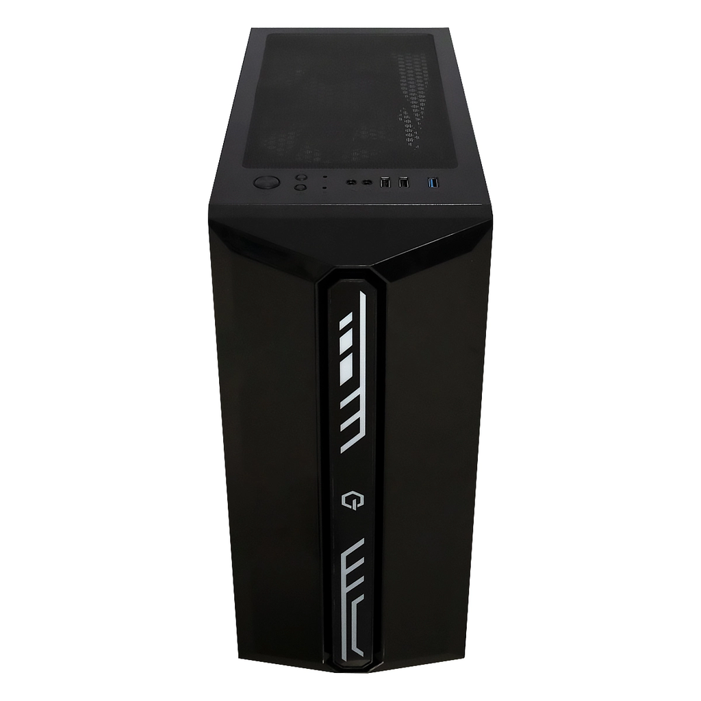 CASE QUASAD QG-002 MID-TOWERT TEMPERED-GLASS USB3.0 2USB2.0 3VENT. NO-FP BLACK