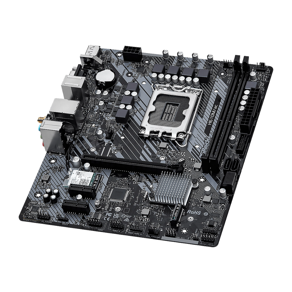 MBO ASROCK H610M-AC 14th LGA1700 2DDR4 WiFi D-Sub HDMI DP USB3.2 M.2 PCIE 4.0 Micro-ATX