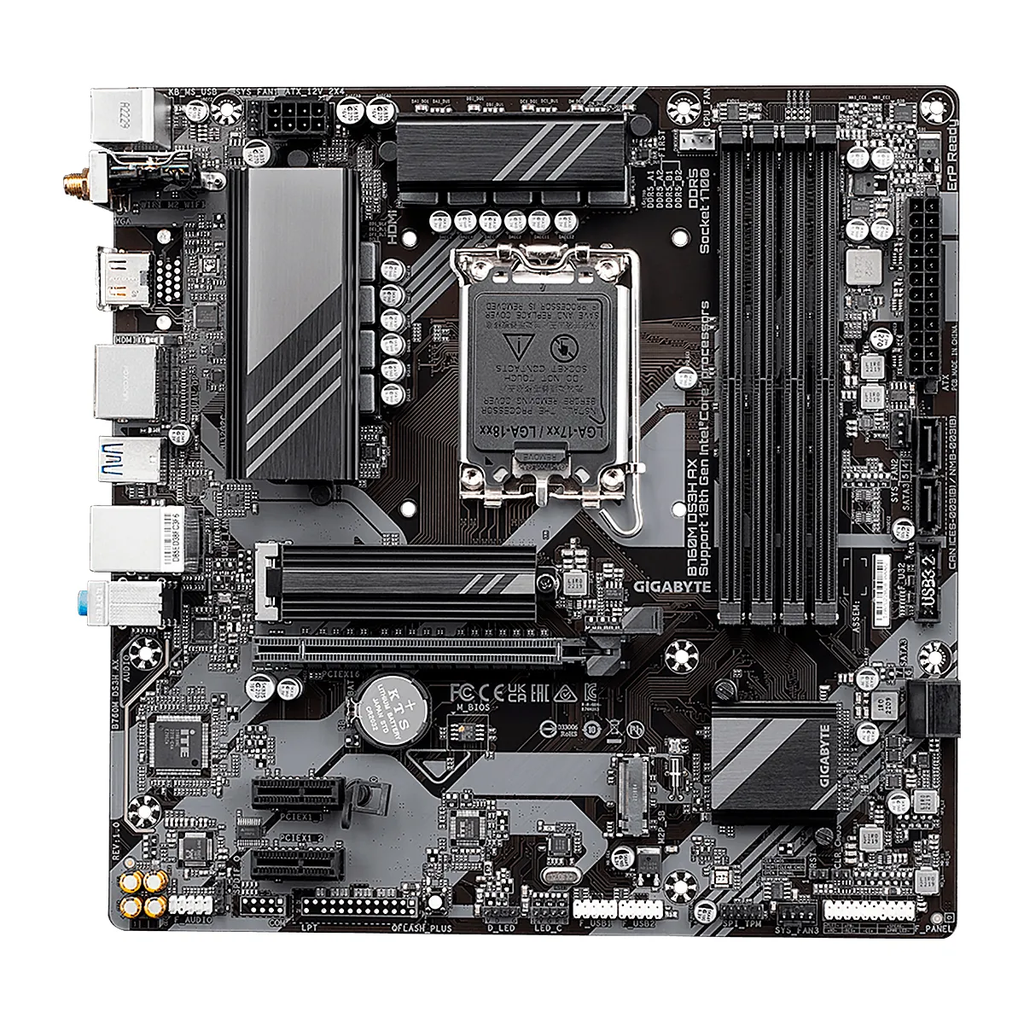 MBO GIGABYTE B760M DS3H AX 13VA LGA1700 4DDR4 WIFI BT HDMI 2DP 2M.2 USB-TYPE-C PCIE4.0 MATX