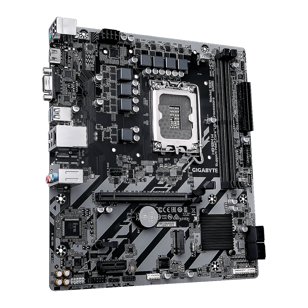 MBO GIGABYTE H810M H Intel Core Ultra LGA1851 DDR5-6400 D-Sub HDMI M.2 11USB PCIe4.0 micro ATX