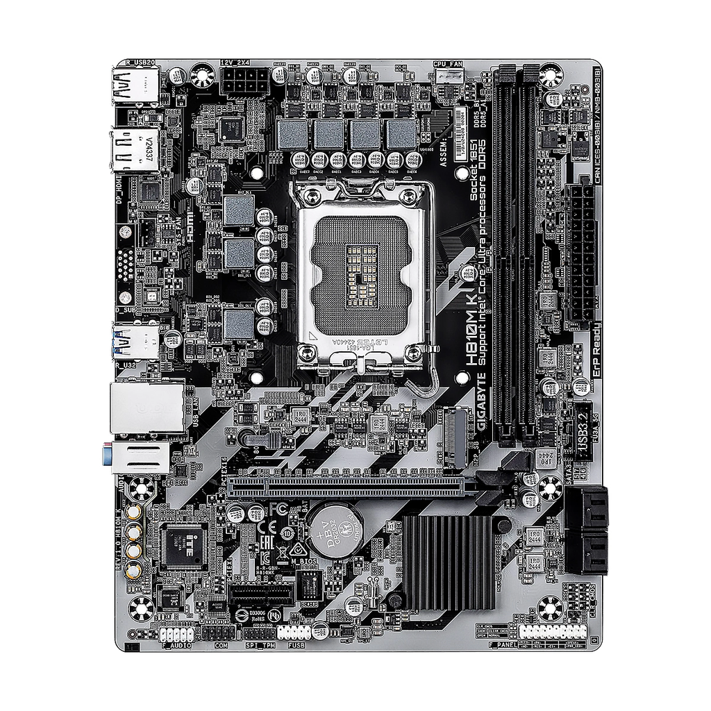 MBO GIGABYTE H810M K Intel Core Ultra LGA1851 DDR5-6400 DP HDMI M.2 10USB PCIe4.0 micro-ATX