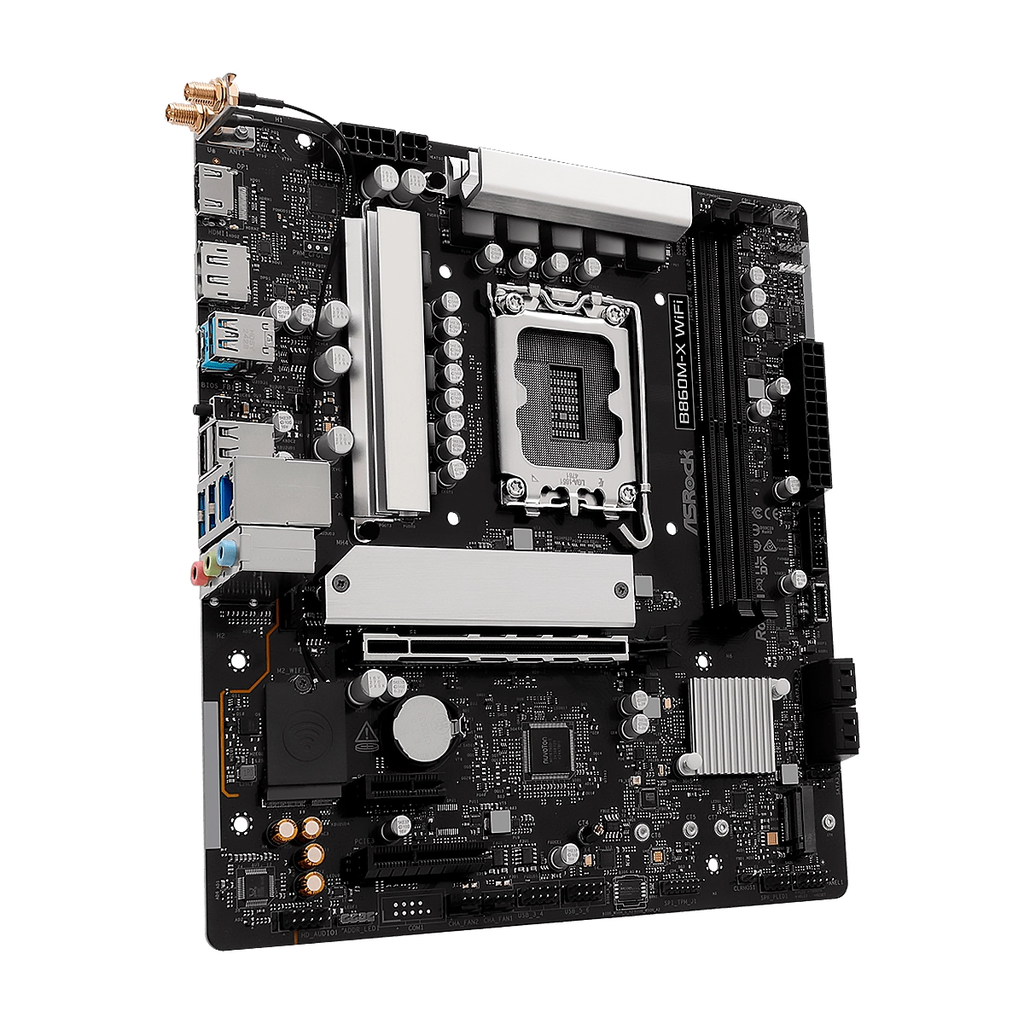 MBO ASROCK B860M-X WIFI Intel Core Ultra LGA1851 2DDR5-9066Mhz DP HDMI 2M.2 PCIe4.0 mATX