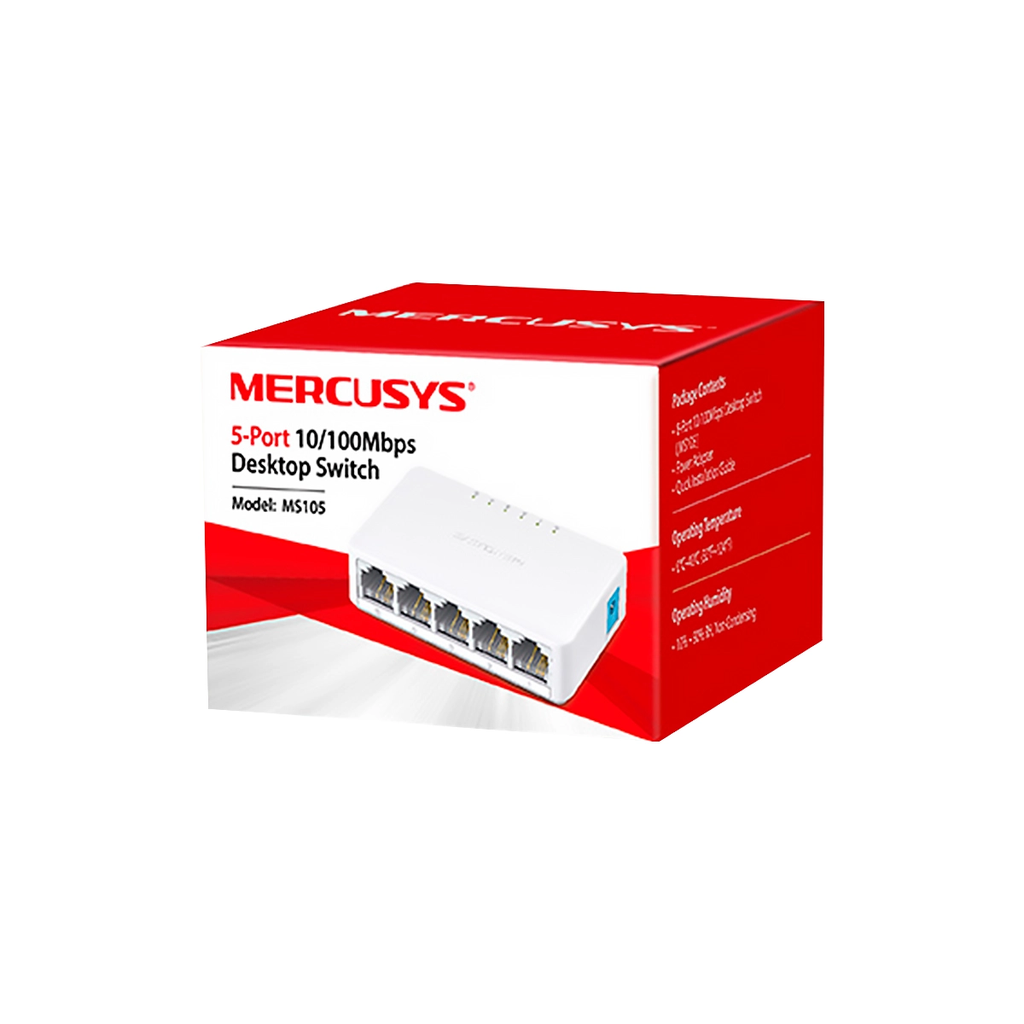 SWITCH MERCUSYS ESCRITORIO 5-PORT 10-100MBPS