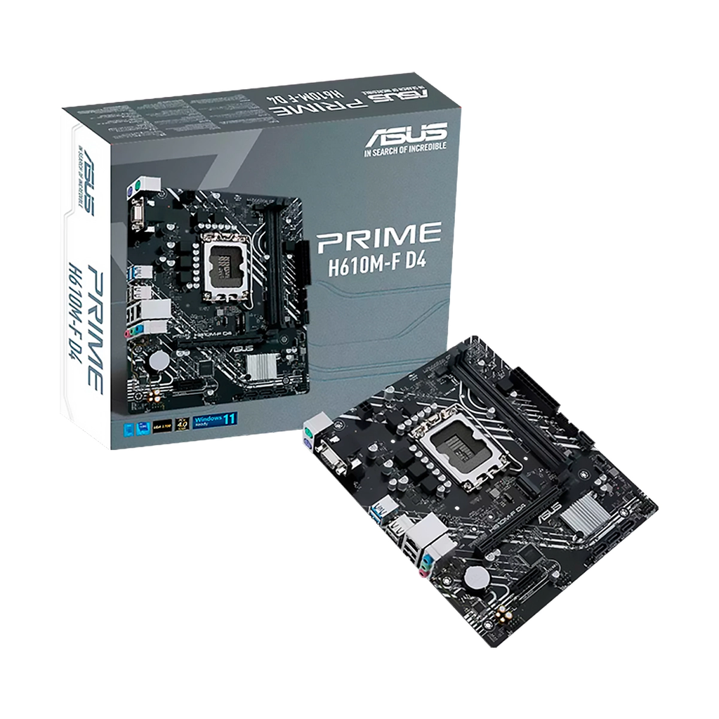 MBO ASUS PRIME H610M-F D4 14VA LGA1700 2DDR4-3200 1-HDMI  M.2 2USB3.2 4USB2.0 PCIe4.0 mATX
