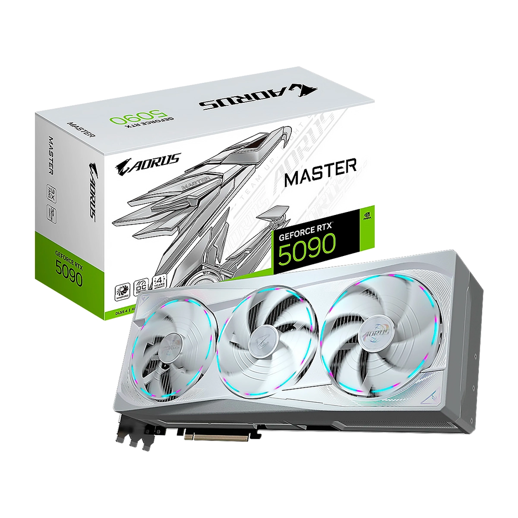 VIDEO GIGABYTE AORUS GeForce RTX-5090 MASTER ICE 32GB 512BIT GDDR7 HDMI 3DP 3Vent.PCIe 5.0