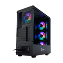 CASE QUASAD GAMING 0.5MM GLASS-WASHABLE DUSH FILTER SIDE-GLASS 3USB HD-AUD 4VEN-RGB810 ATX-FULL-SIZE