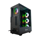 CASE QUASAD GAMING 0.5MM METAL-MESH SIDE-GLASS 3USB HD-AUD 4VEN-RGB810 ATX-FULL-SIZE