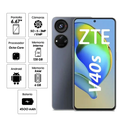 CELULAR ZTE BLADE V40S 6GB -128GB 6.67&quot; 50MP AI TRIPLE CAMERA GRIS