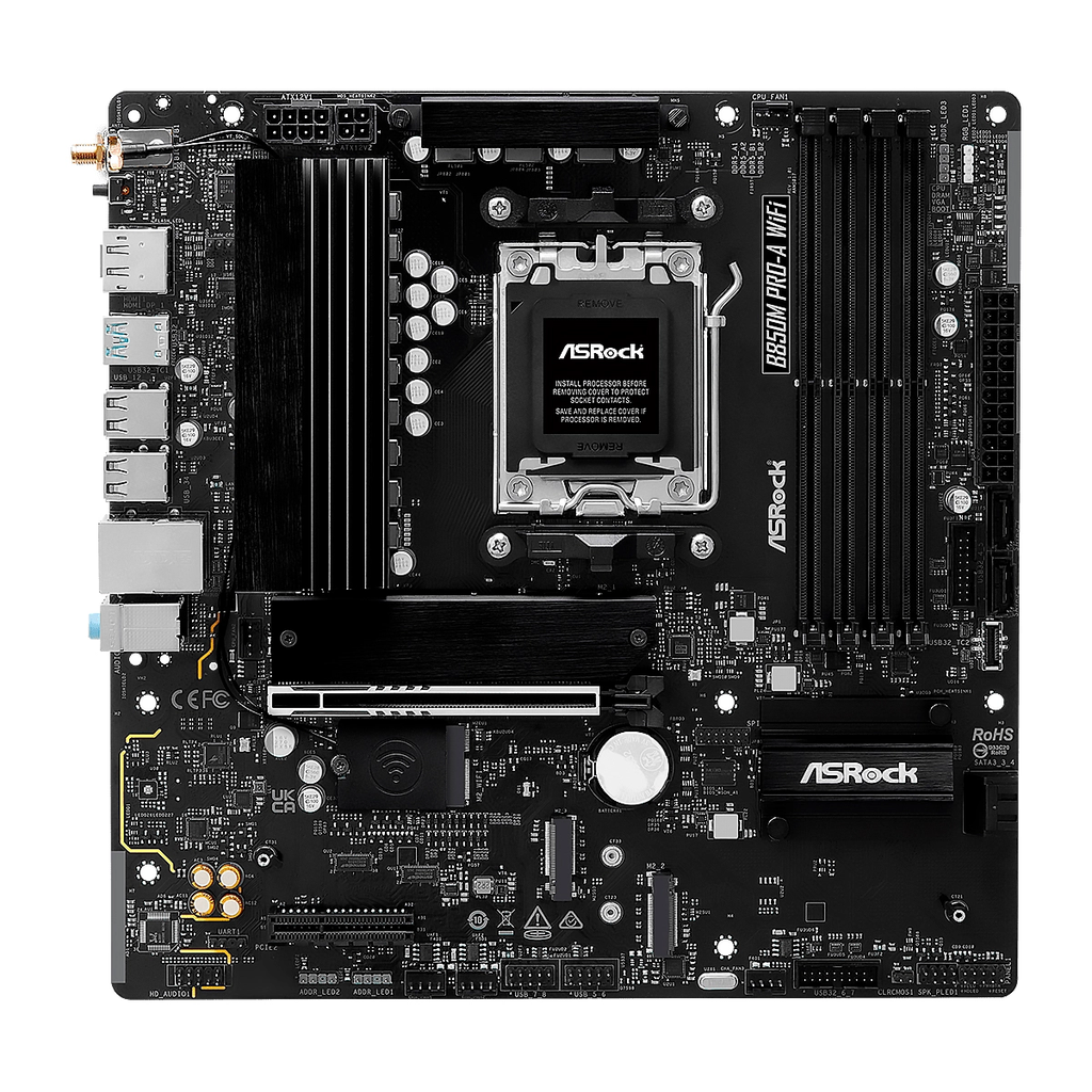 MBO ASROCK B850M Pro-A WiFi AM5 2DDR5 HDMI DP USB3.2 4M.2 PCIe5.0 Micro-ATX
