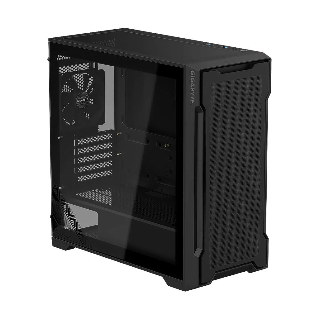 CASE GIGABYTE C102 GLASS Mid-Tower  2USB3.0 9VEN Steel MBO-MiniITX MicroATX Black