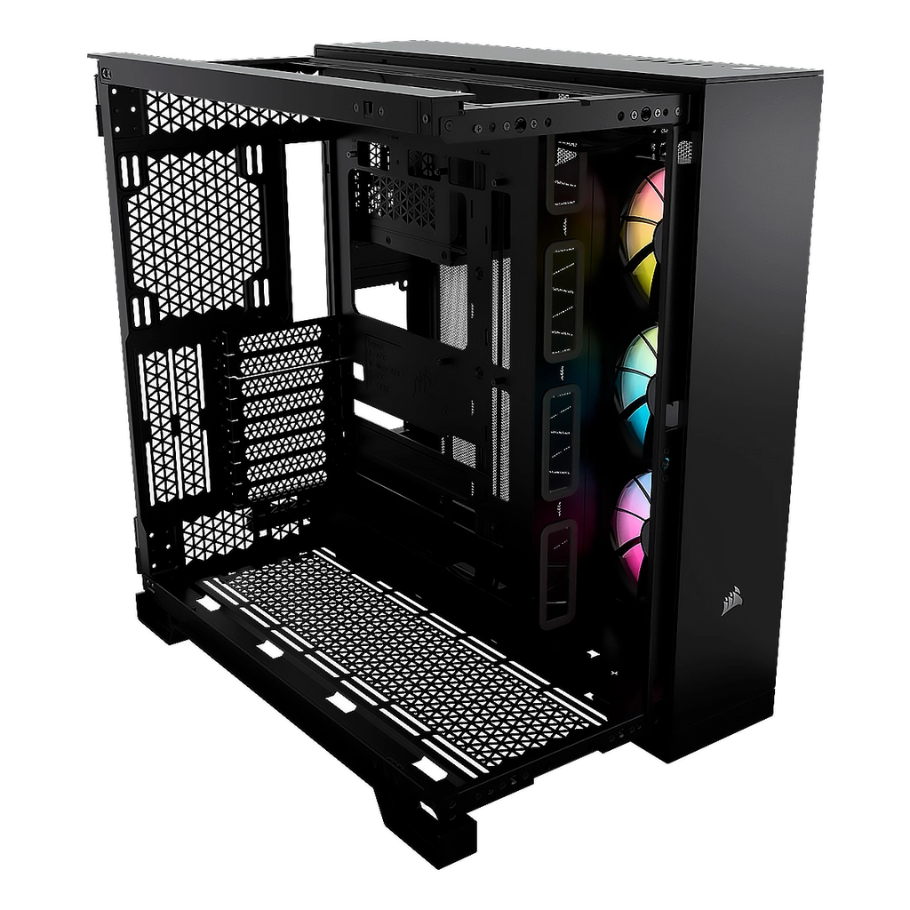 CASE CORSAIR ATX iCUE LINK 6500X RGB 3VEN. SYSTEM-HUB DOS-CAMARAS Black