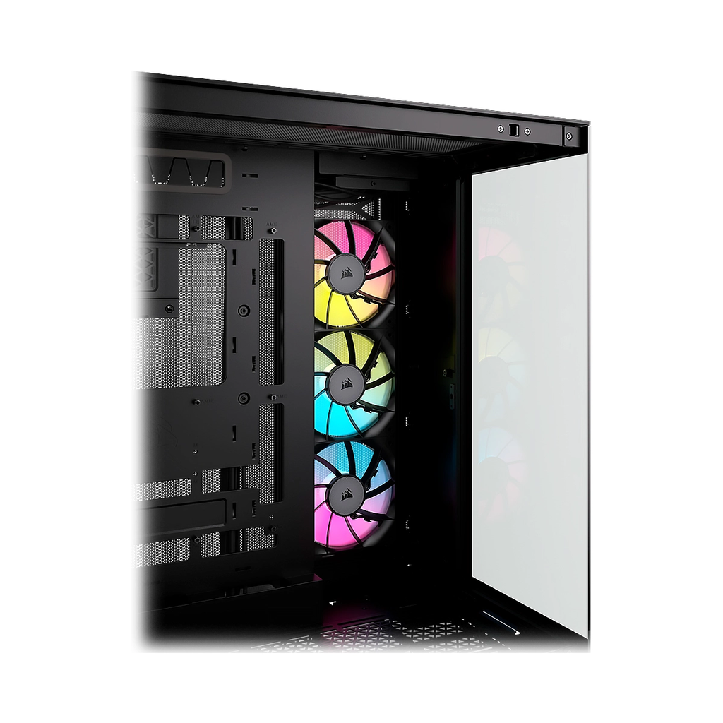 CASE CORSAIR ATX iCUE LINK 6500X RGB 3VEN. SYSTEM-HUB DOS-CAMARAS Black