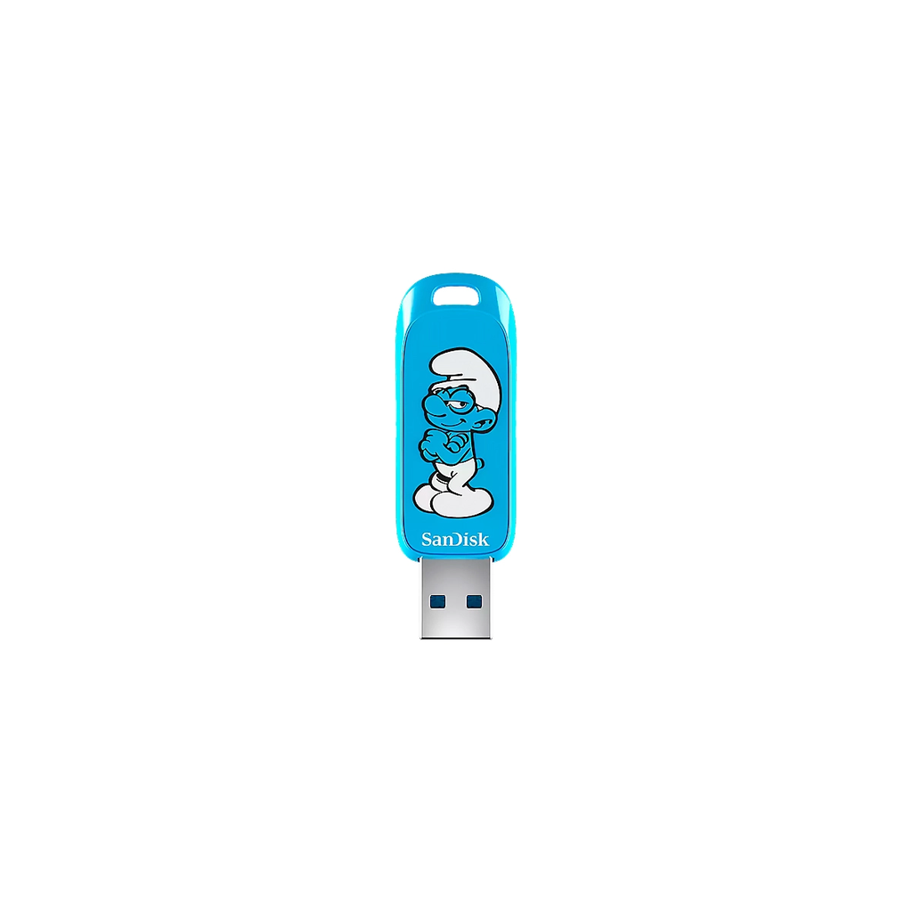 FLASH MEMORY SANDISK 64GB Smurfs USB-A 5y Blue