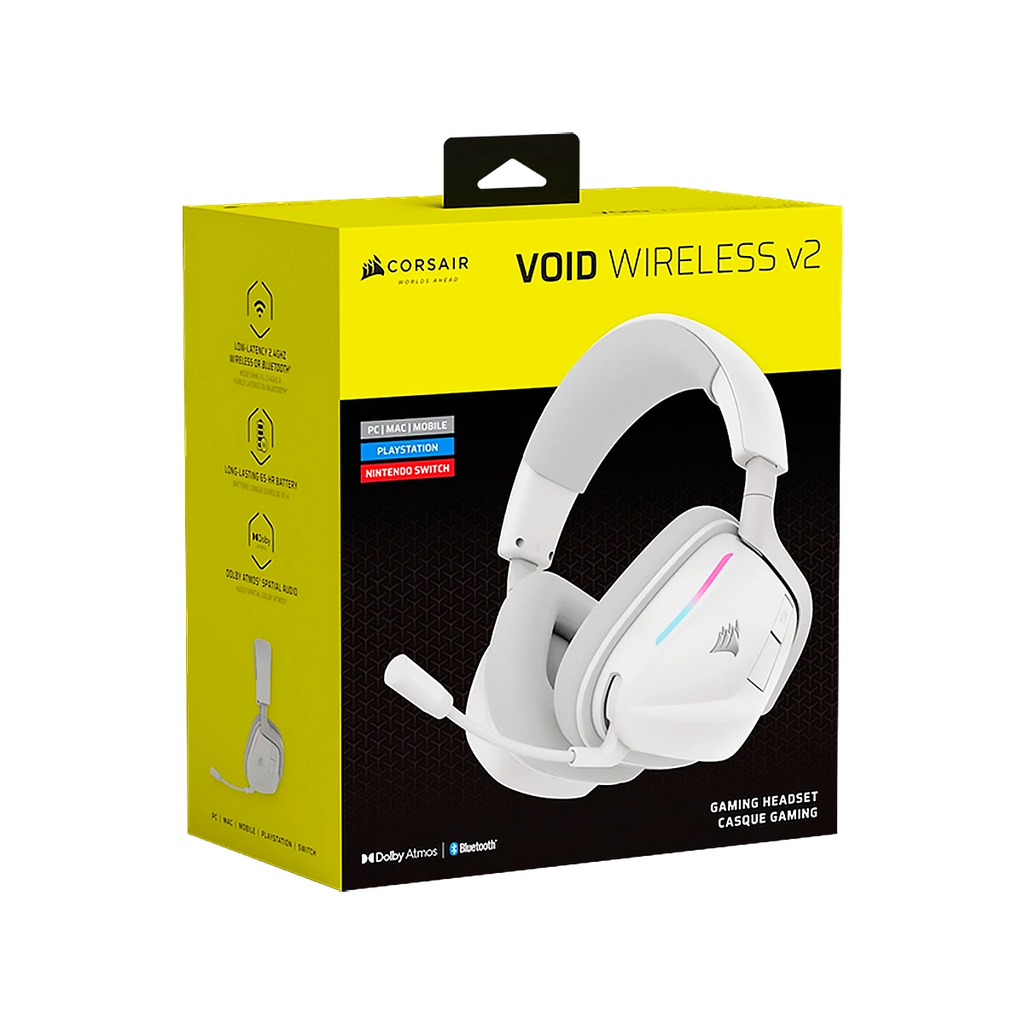 HEADSET Corsair VOID Wireless V2 Gaming iCUE White