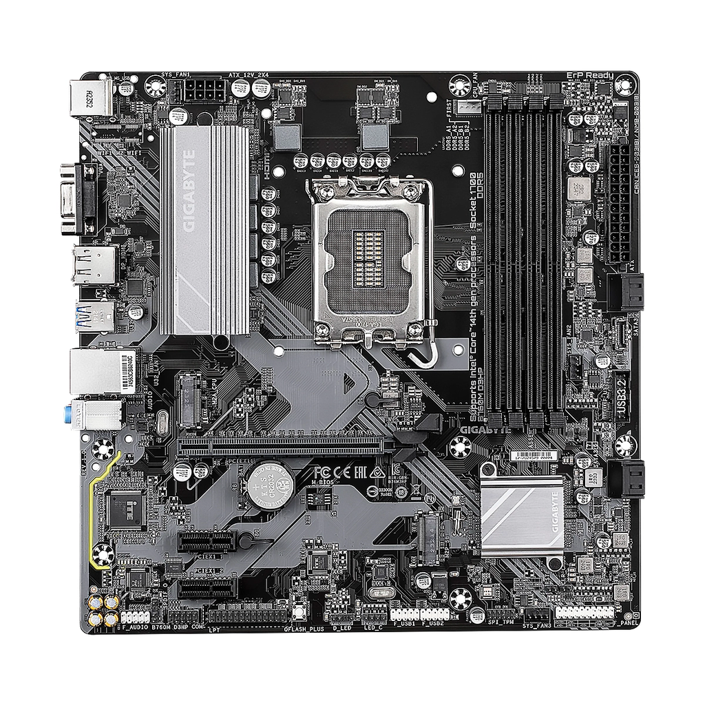 MBO GIGABYTE B760M D3HP 14th LGA1700 4DDR5 D-Sub HDMI DP 2M.2 5USB3.2 2PCIe-4.0 micro-ATX