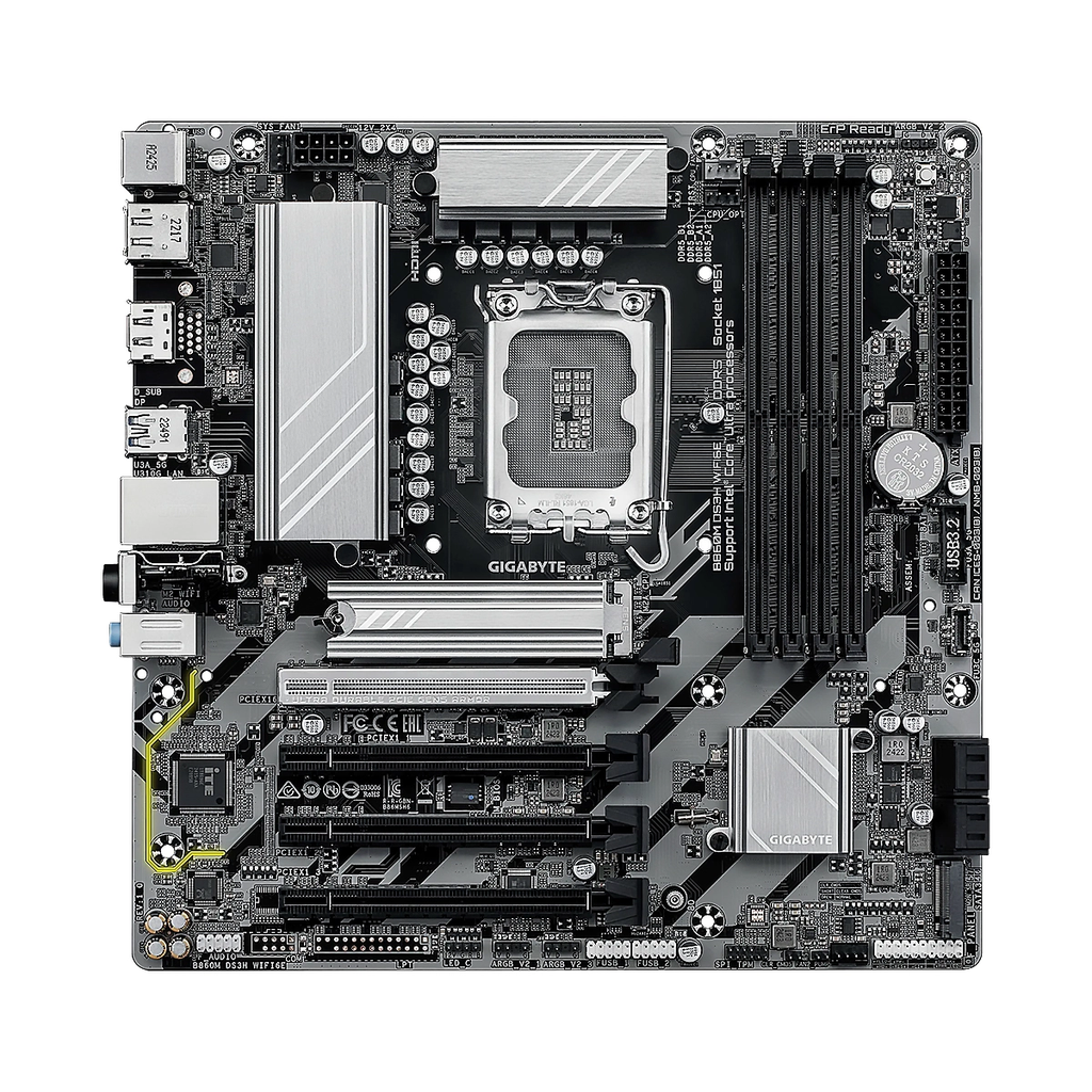 MBO GIGABYTE B860M DS3H Intel Core Ultra LGA1851 4DDR5-WIFI-6E HDMI 2DP 2M.2 PCIe 5.0 mATX