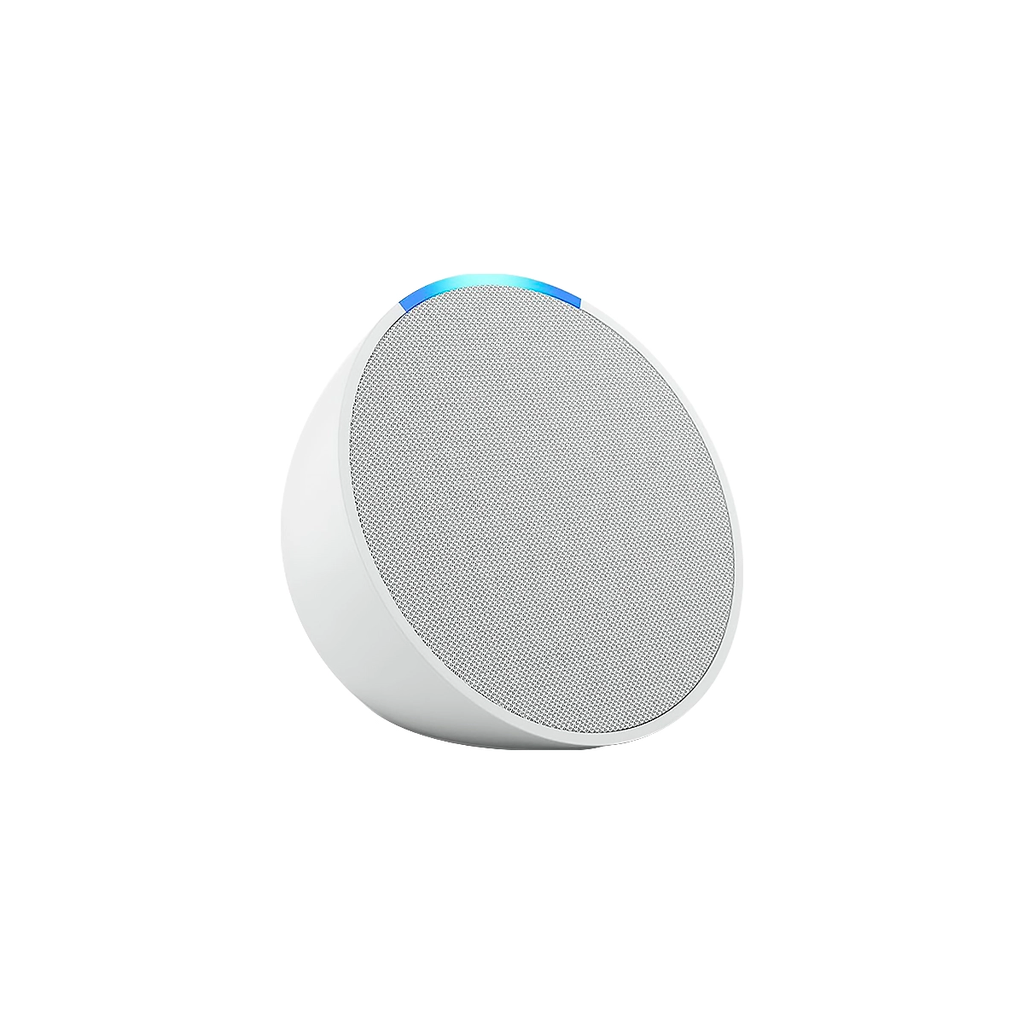 PARLANTE AMAZON ECHO POP SMART AND COMPACT  CON SHARP SOUND AND ALEXA GLACIER WHITE