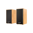 PARLANTES GENIUS SP-HF180 6W Pine Wood Cableado 3.5mm USB