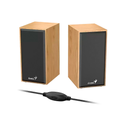 PARLANTES GENIUS SP-HF180 6W Pine Wood Cableado 3.5mm USB
