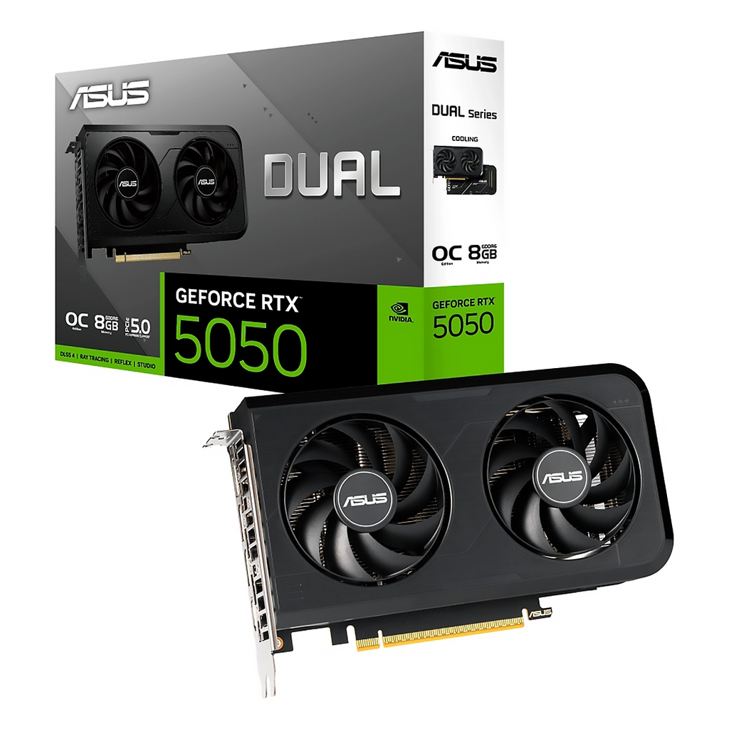 VIDEO ASUS Dual GeForce RTX-5050 OC EDITION 8GB GDDR6 HDMI 3DP 2VENT. PCI-Exp.5.0