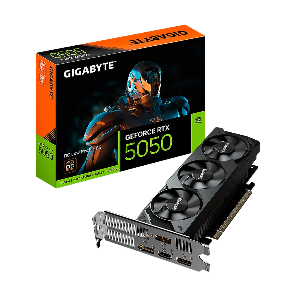 VIDEO GIGABYTE GeForce RTX-5050 OC Low Profile 8GB-GDDR6 128Bit 2HDMI 2DP 3Vent. PCIex5.0