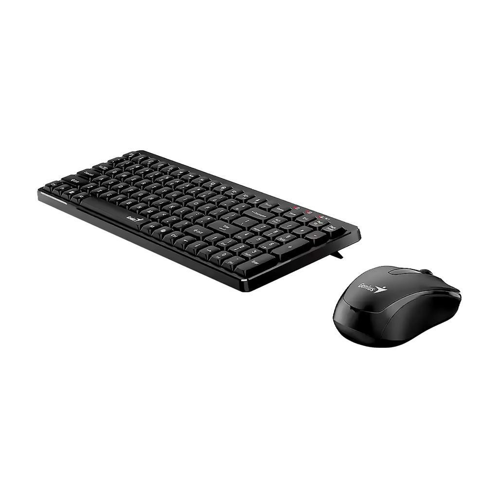 TECLADO - MOUSE GENIUS Luxe Mate Q8100 2.4Ghz USB-A Optico AI Copilot Battery Black