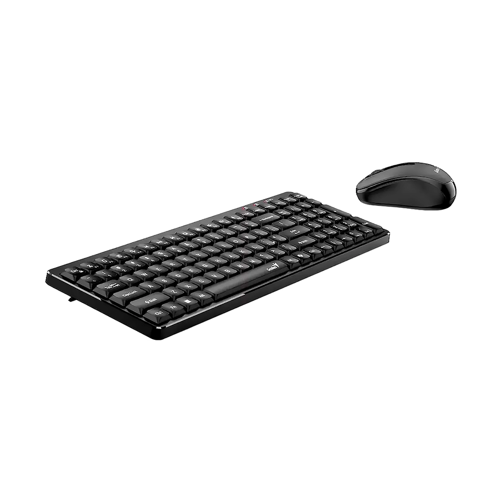 TECLADO - MOUSE GENIUS Luxe Mate Q8100 2.4Ghz USB-A Optico AI Copilot Battery Black