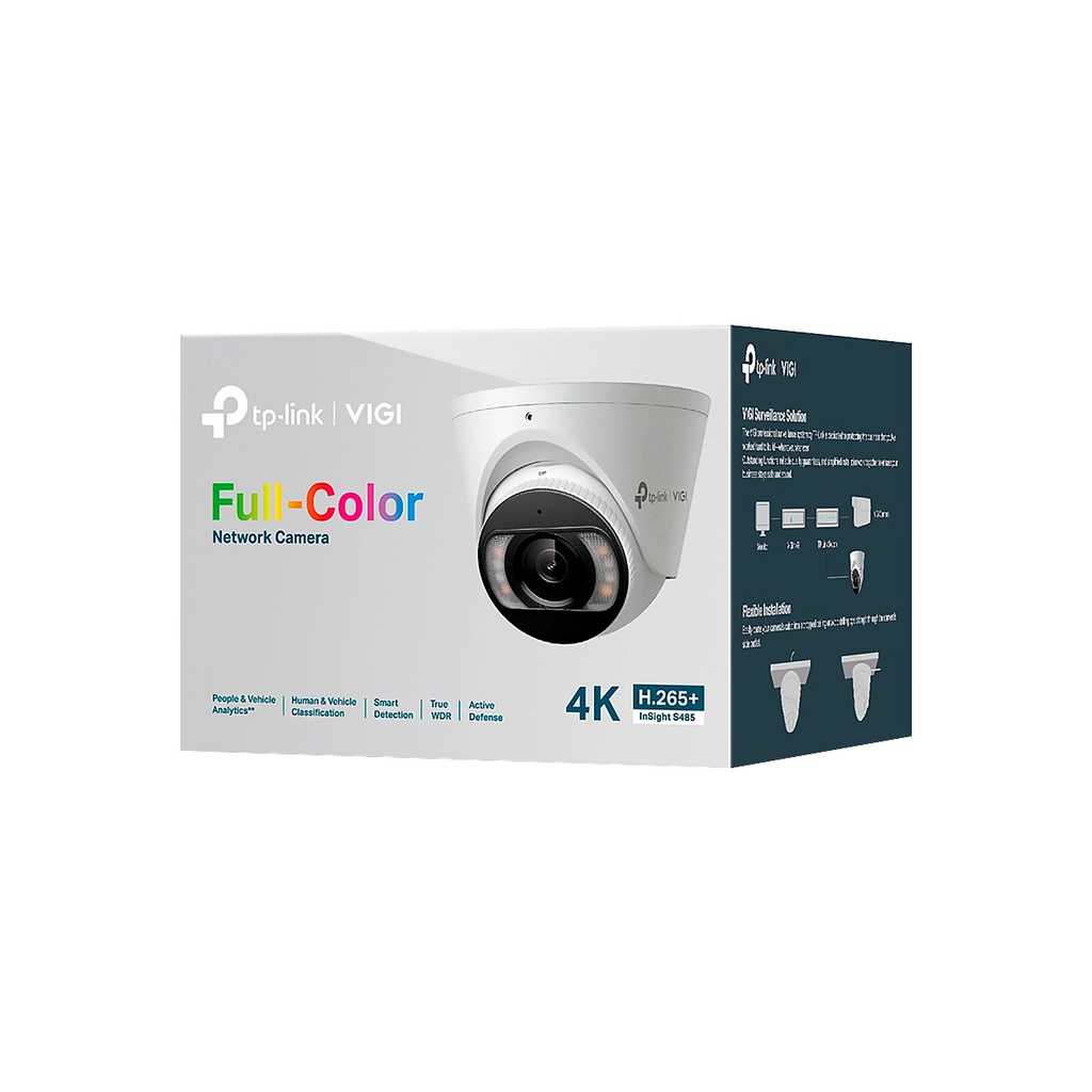 Camara TP-Link InSight S485 VIGI 8MP Full Color Turret Network Smart Detection