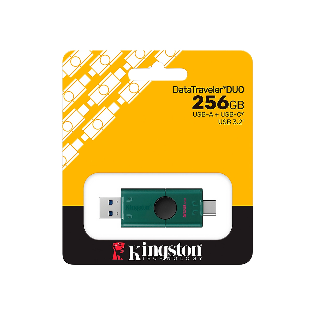 FLASH MEMORY KINGSTON 256GB DataTraveler DUO USB-A USB-C Tapa Deslizante 