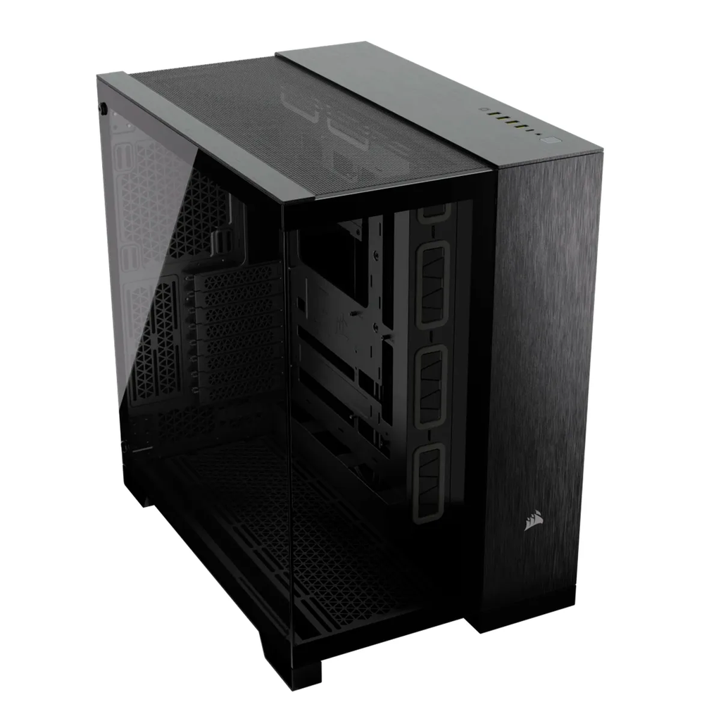CASE CORSAIR ATX 6500X Mid-Tower DUAL-CAMERA Tempered Glass 3USB3.2 HD-Audio Black-Obs.-Alum