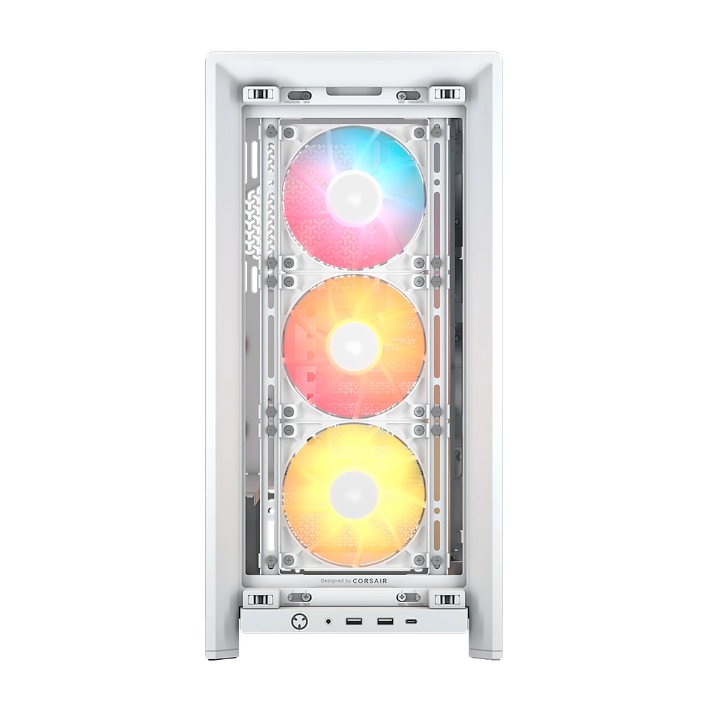 CASE CORSAIR FRAME 4000D RS ARGB Modular Mid-Tower Tempered Glass USB-C 2USB-A Blanco