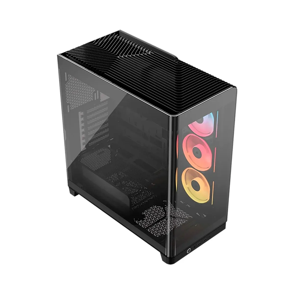 CASE CORSAIR ATX 4500X LX-R  RGB iCUE LINK Panoramic Glass 2USB3.2 HD-Audio Mid-Tower Black