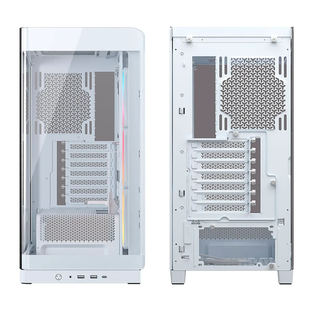 CASE CORSAIR ATX 4500X LX-R  RGB iCUE LINK Panoramic Glass 2USB3.2 HD-Audio Mid-Tower White