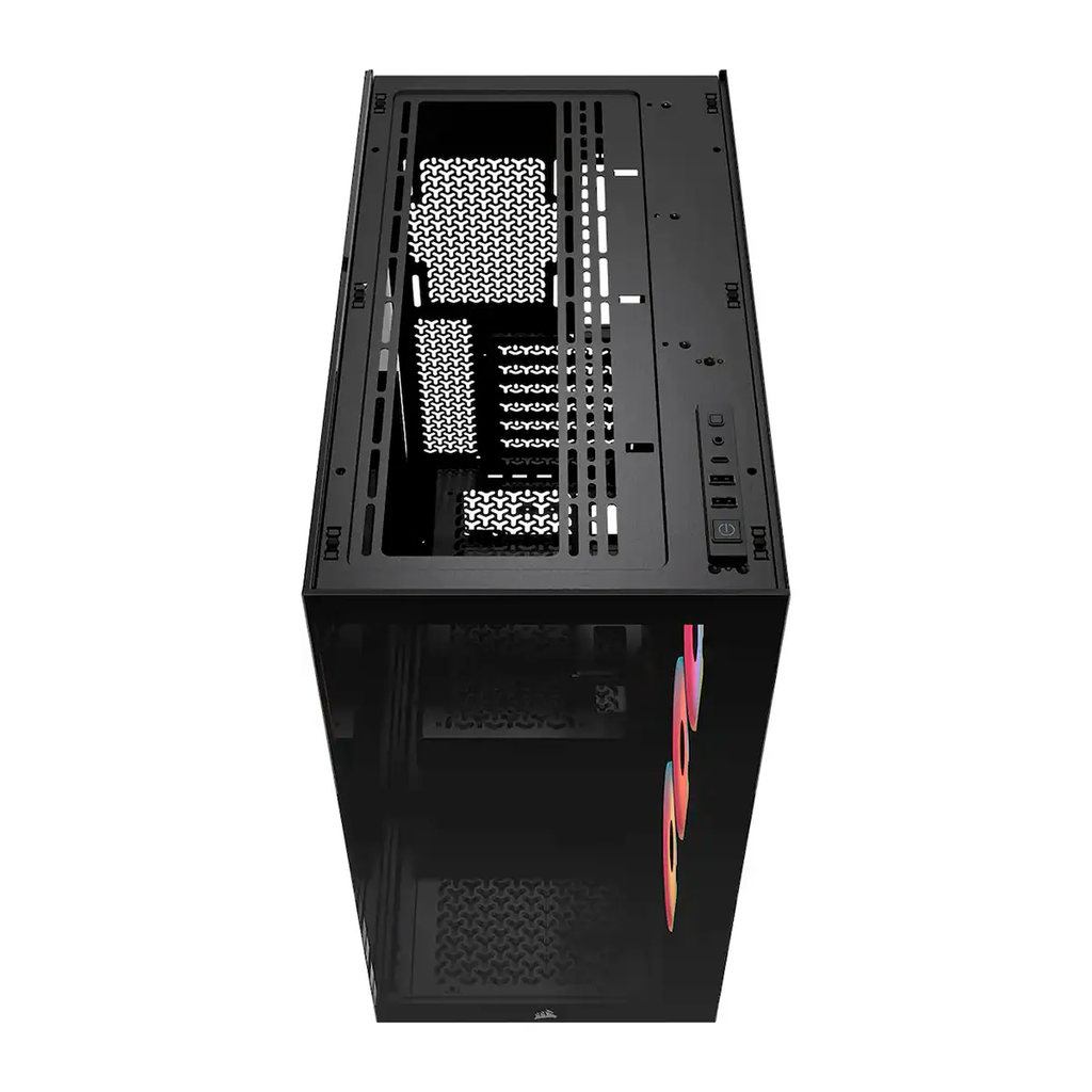 CASE CORSAIR ATX 3500X LX-R  RGB iCUE LINK Panoramic Glass 2USB3.2 HD-Audio Mid-Tower Black