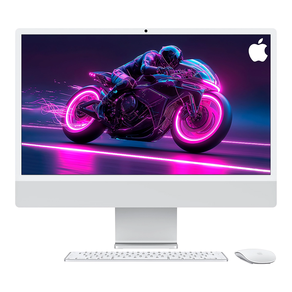 COP. APPLE IMAC AIO M4 16GB 256GB-SSD 24INCH BT WIFI CAM. IOS SILVER