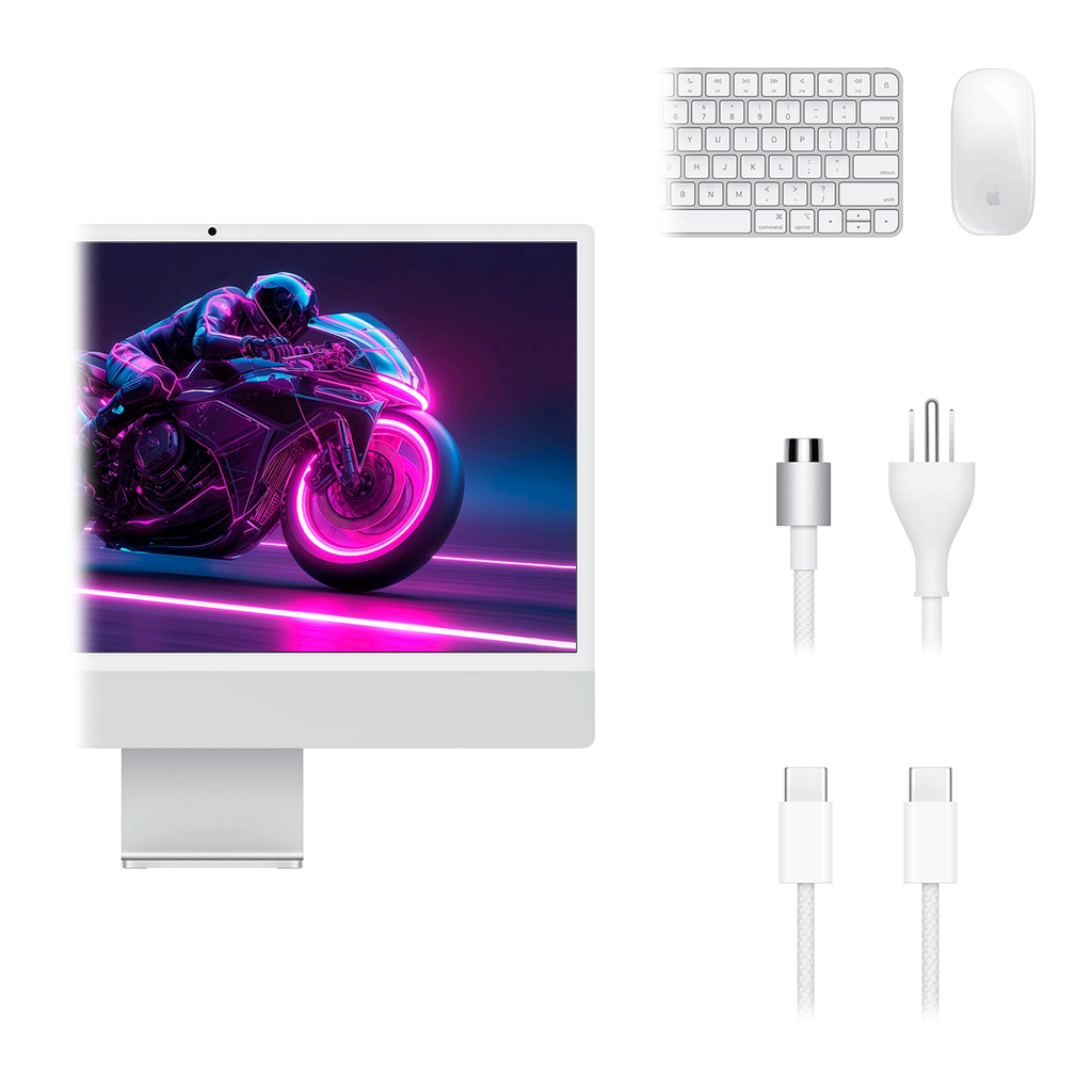 COP. APPLE IMAC AIO M4 16GB 256GB-SSD 24INCH BT WIFI CAM. IOS SILVER