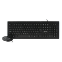 COMBO TECLADO-MOUSE QUASAD WIRED 1.5MTS QC-4400U NEGRO
