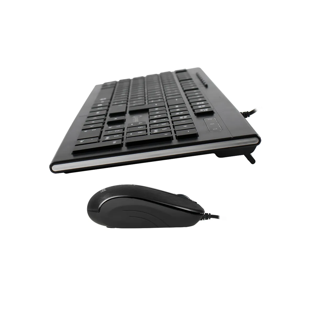 COMBO TECLADO-MOUSE QUASAD WIRED 1.5MTS QC-4400U NEGRO