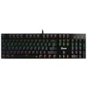 TECLADO QUASAD QKM-G80 MECANICO FULL SIZE LIGHTING 9LIGHT MODES SCROLLING WIRES USB-A NEGRO