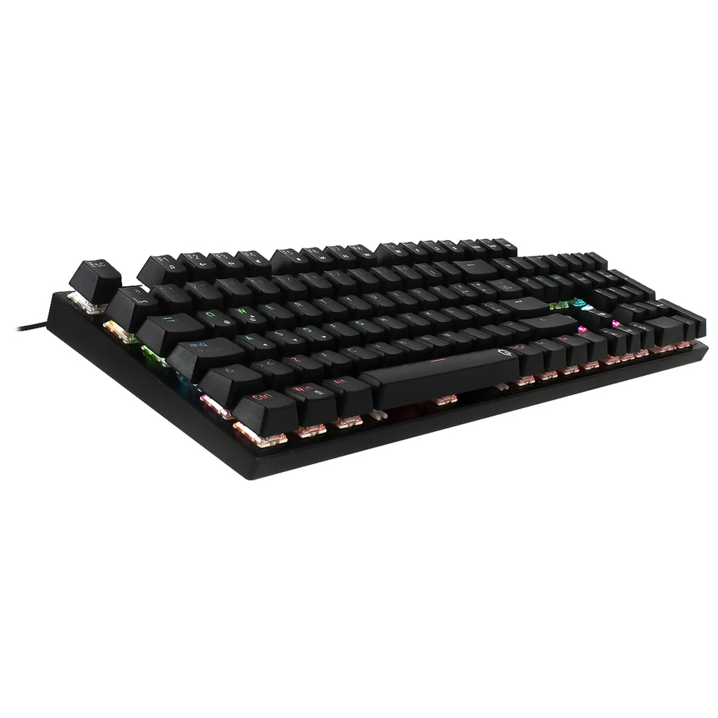 TECLADO QUASAD QKM-G80 MECANICO FULL SIZE LIGHTING 9LIGHT MODES SCROLLING WIRES USB-A NEGRO