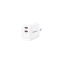 WALL CHARGER DUAL ARGOM 40W CARGA RAPIDA 2 CONT. TYPE-C BLANCO
