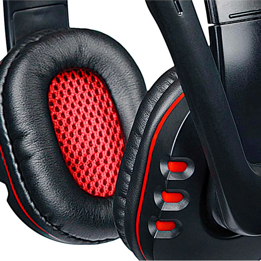 HEAD SET  ARGOM HS-0063 Dynamic 63 Stereo USB w-Mic Black-Red